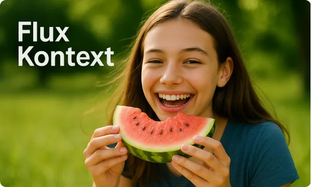 Changer le texte de la photo en « Flux Kontext » et garder le reste inchangé